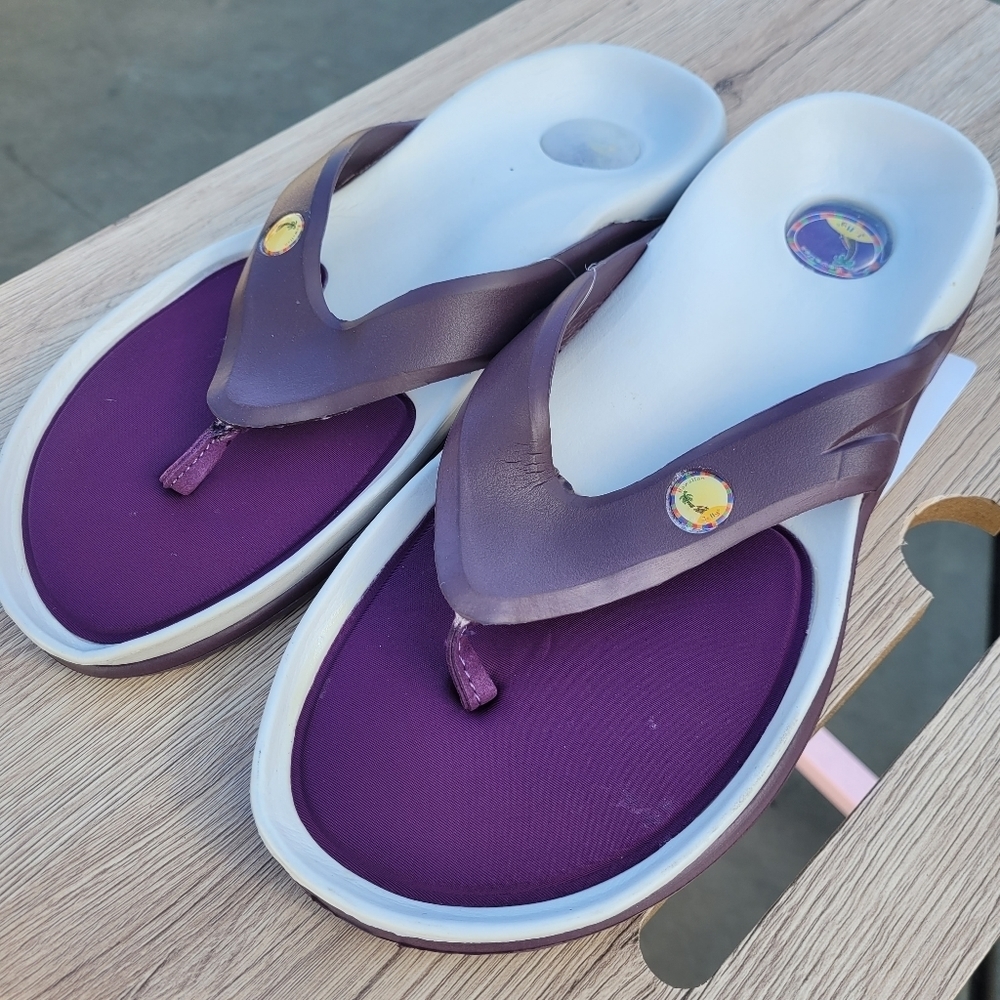 Hawaiian Jellys Comfort Slip On Flip Flops Thong Sandals Sz 10
